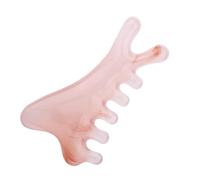 Gua Sha Stein 4 in 1 Massaggiatore Guasha Pietra per Massaggio Testa, Viso E Corpo, Pettine Massaggiante Multifunzionale in Resina Per Occhi, Mascella E Cura del Cuoio