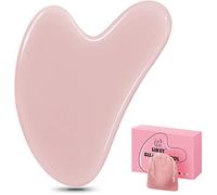 Gua Sha Stones Facial Jade Guasha Board Massage Tool Heart Shape Jade per il Viso, gli Occhi, il Collo per la Cura della Pelle, la Bellezza e il Rilassamento dei Muscoli del Corpo (Rosa)