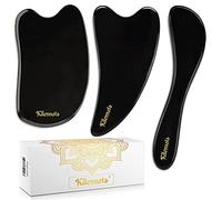 Gua Sha - Strumento per massaggiare raschiando, bordo ultra liscio per strumenti di fisioterapia, riduce il dolore muscolare, il tendine di massaggio miofasciale (nero)