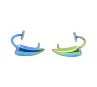 Guaber 1 Paio Polsini Per Zanne In Acciaio Inossidabile Con Borchie Labbra Alla Clip Senza Penetranti Gioielli Corpo Halloween Stile Punk