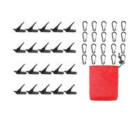 Guaber 20 Pz Telo Morsetti Tenda Clip Tenda Telo da Campeggio Baldacchino Corda Antivento Fissaggio Fisso