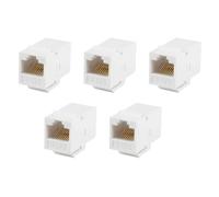 Guaber 5pcs RJ45 Accoppiatore Accoppiatore Ethernet Inline per L'adattatore Estensione Cavo CAT6 PC Modem Female Office/Modulo Dati Domestici
