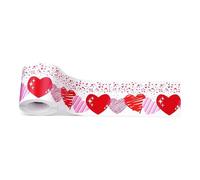 Guaber Adesivo per bacheca con cuore per San Valentino, rotolo autoadesivo decorativo per bollettino, decorazione per la casa, strisce decorative multiuso
