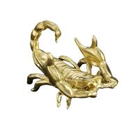 Guaber Antiqud Brass Scorpions Figurina Penna Penna Ornamento Accessi da Scrivania Unici per Professionisti E Amanti Arte Soltiva
