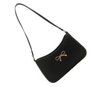 Guaber Autunno Inverno Borsa a Spalla Per La Donna Maniglia Superiore Borsa Moda Ascella Semplice Ascella Shopping Borsa Alla Moda Donna Ascella Bella Fiocchi Borsa All-matching Spalla Ascella, Nero