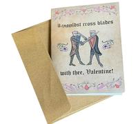 Guaber Biglietto Medievale con Illustrazioni Vecchio Stile e detti Divertenti per Amanti della Storia Gesti d'Amore memorabili Cartoline medievali