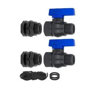 Guaber Botti Pioggia Massa Bundle Rubinetto con Rondelle Siliconi Spessi E Connettori Filettati Compatibili per I Raccordi per La Raccolta Acqua Piovana Acqua