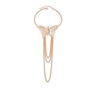 Guaber Bracciale A Catena con Nappe Grandi A Farfalla Braccialetti Superiori Regolabili Gioielli A Mano Unico Braccia Aperte Accessorio Elegante Nappe A Farfalla