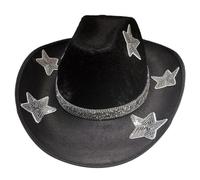 Guaber Cappello da cowboy da donna leggero per feste di Natale per adulti banchetti da cowboy con paillettes Star Fedora cappelli per le donne per gli uomini per le donne alla moda