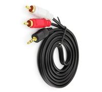 Guaber Cavo Adattatore da 3 5 Mm A 2RCA Professionale Suono Eccellente Sound Easy Connection da 1/8 Pollici Stereo Maschio A 2RCA Cavo Maschile Stereo Splitter