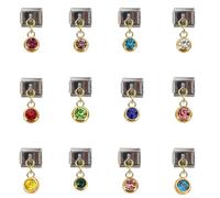 Guaber Confezione da 12 Braccialetti Multifunzionali con Maglie A Fascia in Acciaio Inossidabile E Pietre Ciondoli Connessione Modulare per Gioielli Ciondoli Eleganti