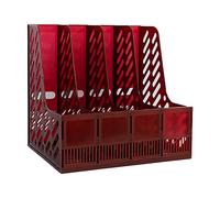 Guaber Desktop 4-grid File Cartella Verticale File Magazine Organizer Con Portapenne 3 Contenitori Lable Finestra Per Ufficio Scuola Magazine Organizer Box