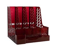 Guaber Desktop 4-grid File Cartella Verticale File Magazine Organizer Con Portapenne 3 Contenitori Lable Finestra Per Ufficio Scuola Magazine Organizer Box