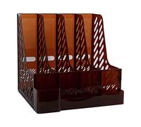 Guaber Desktop 4-grid File Cartella Verticale File Magazine Organizer Con Portapenne 3 Contenitori Lable Finestra Per Ufficio Scuola Magazine Organizer Box