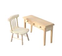 Guaber Desta Mobile in Classe in Legno in Legno E Sedia Set per Appassionati Case delle Bambole E Mobili La Casa delle Le