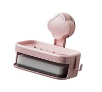 Guaber Doppio Strato Portasapone Porta Scarico Accessori Bagno Ventosa Piatto Piatto Piatto Per Bagno Salvaspazio Organizzatori di Sapone