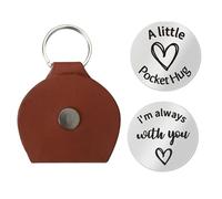 Guaber Elegante ciondolo a forma di gettone per abbracciare tascabile, accessorio per la motivazione quotidiana e l'amicizia, regalo migliore amico