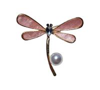 Guaber Elegante spilla a forma di farfalla con perle, a forma di gocce d'acqua, materiali in lega per donne alla moda, 1 and 2 dimensions 4.2 x 3.7 cm, Metallo