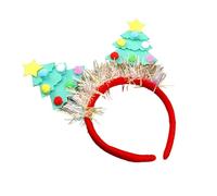 Guaber Fascia per capelli con albero di Natale verde festivo per bambini e adulti, confortevole, in feltro, facile da indossare, per migliorare l'atmosfera festiva