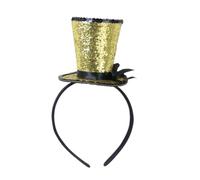 Guaber Fascinator Top Hat Pillbox per bambini Cocktail Tea Party Copricapo squisito Fascinator francese per Halloween Festa di Halloween