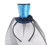 Guaber Fascinator Top Hat Pillbox per bambini Cocktail Tea Party Copricapo squisito Fascinator francese per Halloween Festa di Halloween