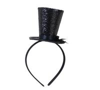 Guaber Fascinator Top Hat Pillbox per bambini Cocktail Tea Party Copricapo squisito Fascinator francese per Halloween Festa di Halloween