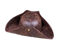 Guaber Moda Vintage Cowboy Pirata Cappello Cosplay Tricor Brim Cappelli Pirata Faux Leather Cowboy Accessorio Wide Brim Per Le Donne Per Halloween Medievale
