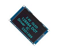 Guaber Modulo Visualizzazione Compatto 2.42 Pollici 128x64 Risoluzione SSD1309 Driver Double Interfaces per Le Schede Sviluppo Visualizza Modulo per La Strumentazione