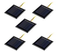 Guaber Pannello solare fotovoltaico 5 pezzi 2V 100mA celle solari con fili solari piastra epossidica progetti 54 mm x