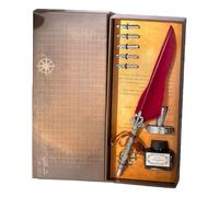 Guaber Penna a Immersione Con Piume Retrò Incisa La Penna a Immersione Antica Include 5 Punte Intercambiabili E Inchiostri Per La Scrittura Artistica Set Scrittura Per Calligrafia Antica