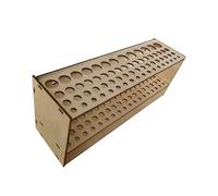 Guaber Porta pennelli da pittura a 67 fori rack in legno artista montato a parete multi fori organizer per penne organizzatori di vernice