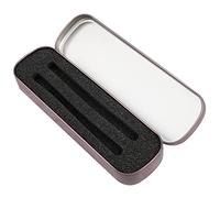 Guaber Portapenne con cuscinetto in spugna integrato, in metallo, con 2 scomparti, omaggi aziendali, per donne, organizer per penne stilografiche, Viola