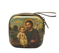 Guaber Rosario cattolico con cerniera per preghiera perline gioielli & gingilli portamonete borsa viaggio gioielli religiosi scatola di immagazzinaggio