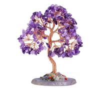 Guaber Scultura a forma di albero dei soldi in pietra di cristallo dell'albero fortunato che migliora fortuna e prosperità per la casa o l'ufficio decorazione di energia positiva