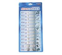 Guaber Set di 24 batterie AG1/AG3/AG4//AG5/AG10/AG12/AG13 per orologio orologio fotocamera a bottone misto batteria a bottone CR2016