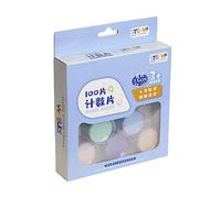 Guaber Set Di 50/100pcs Conteggio Chips Bingo Solido Per I Giochi Di Matematica Ordinamento E Modello Riconoscimento Bingo