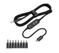 Guaber Tipo C A DC5 5 Mm Alimentazione Alimentazione 100 W capacità Selezione Potenza -20 V Variabile Tramite Gestione Integrata 8 Adattatori Caricamento del Laptop con Tipo C