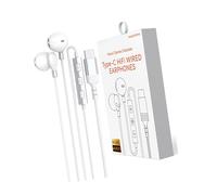 Guaber Universals Type C Corded Headphones 3 Button Control Compatible Across Various Devices for Versatiled Connection Type C Headphones