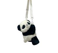 Guaber Zaino del fumetto Borsa a tracolla morbida peluche Panda Messaggeri semplice Crossbody Bella Orso Shopping per ragazze donne Panda spalla morbida Crossbody Cartoon Bear Messenger per tutti i