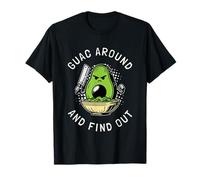 Guac Around And Find Out Funny Avocado Keto Vegan Guacamole Maglietta