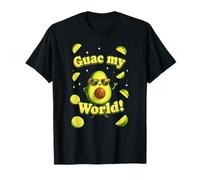 Guac My World Cartoon Avocado e Lime Design Divertente Maglietta