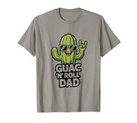 Guac N Roll Dad Funny Cactus Festa del papà Maglietta