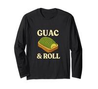 Guac & Roll Toast all'avocado Divertente per Gli Amanti della Musica e dei buongustai Maglia a Manica
