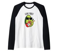 Guac-tarist Divertente Chitarrista Gioco di Parole Maglia con Maniche Raglan