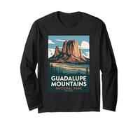 Guadalupe Monti Parco Nazionale Vintage Camping Uomini Donne Maglia a Manica