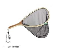GUADINO IN LEGNO A RACCHETTA RETE COTONE FLY FISHING JMC AD00623