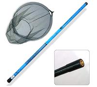 Guadino Manico 3.20Mt + Testa Rete Pesca Bolognese Mix Carbonio Trota