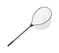 Guadino pieghevole - da pesca pieghevoli con manico telescopico, rivestimento in silicone resistente a rete senza, e rilascio sicuri, Nero