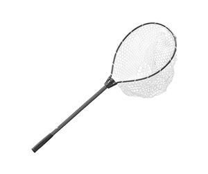 Guadino pieghevole - da pesca pieghevoli con manico telescopico, rivestimento in silicone resistente a rete senza, e rilascio sicuri, Nero
