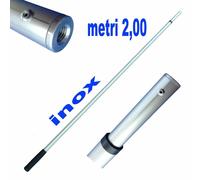 guadino telescopico manico palo bastone pesca mare lago fiume trota carpa mt.2